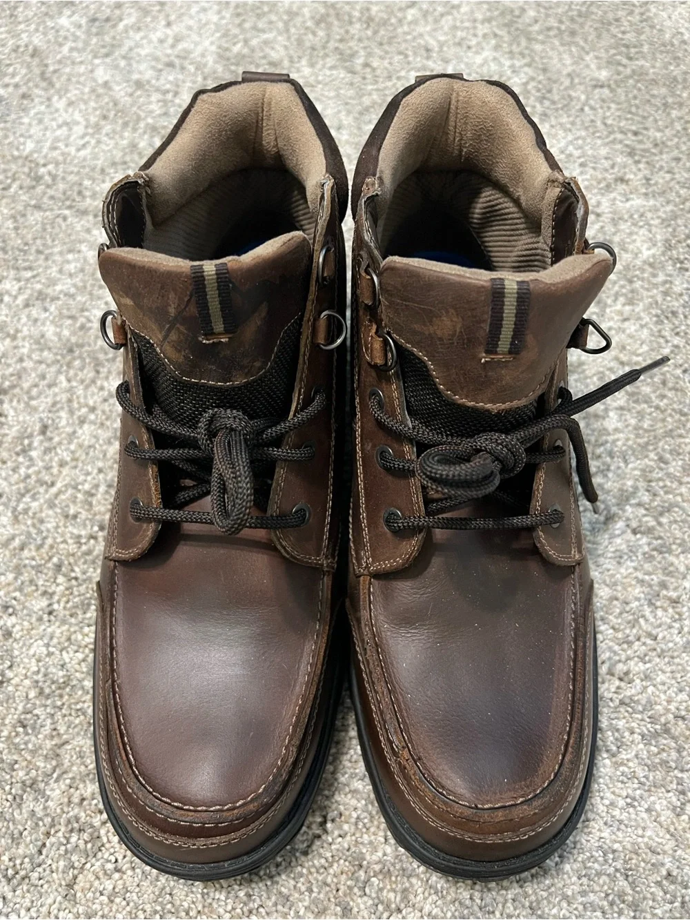 NWOT Dockers Brown Leather Lace-Up Ankle Boots